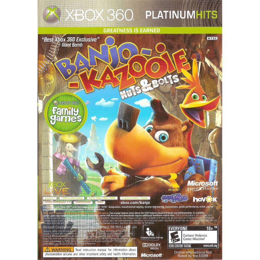 BANJO KAZOOIE NUTS AND BOLTS (used) – Playback Video Games