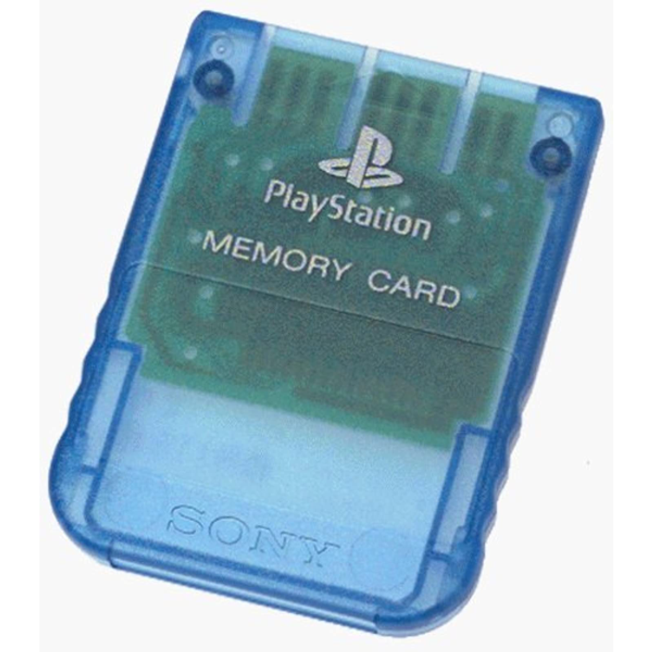 PS1 OFFICIAL MEMORY CARD CLEAR BLUE - Accessories