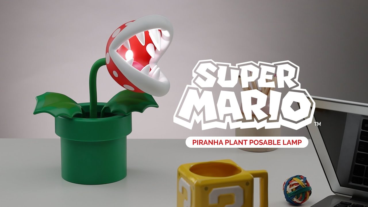 Super Mario Piranha Plant Posable Lamp - Lights