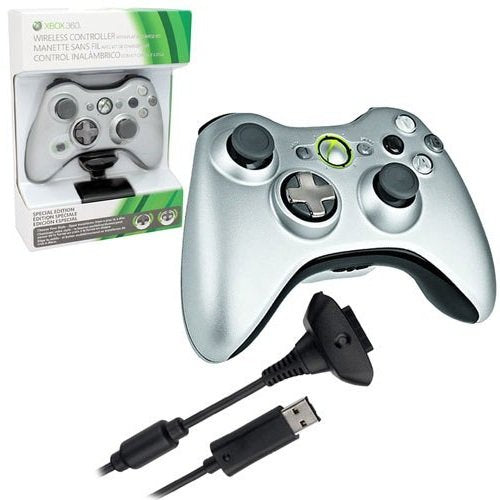 Silver Xbox 360 Wireless Controller - Xbox 360