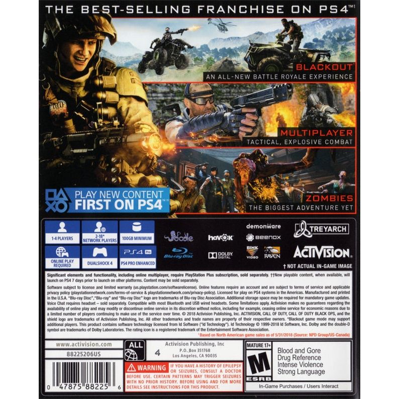 CALL OF DUTY: BLACK OPS 4 (used)