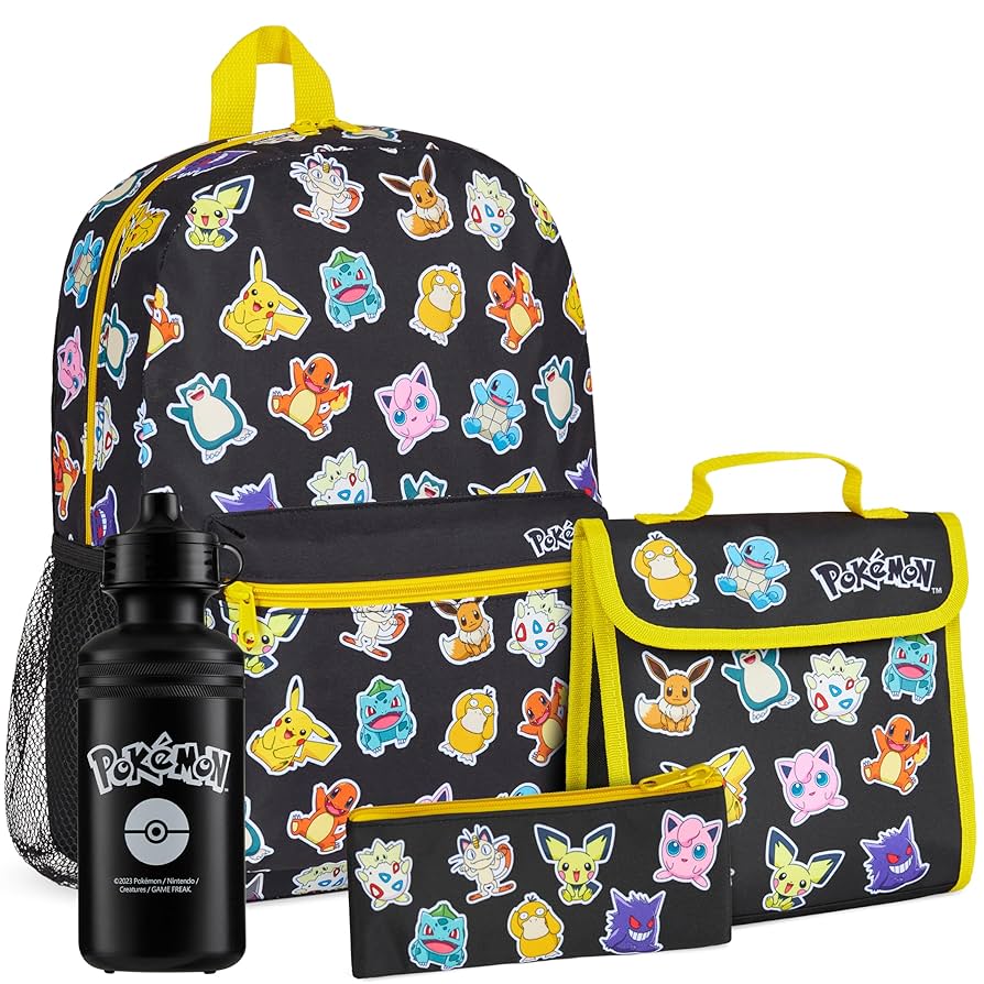 POKEMON 4 PC BACKPACK SET - Backpacks