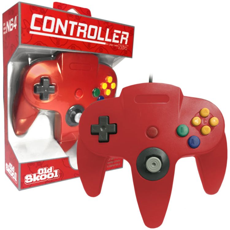 N64 CONTROLLER RED (OLDSKOOL)